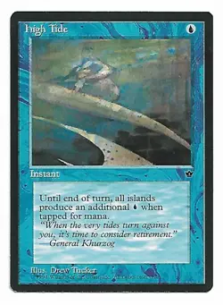 Magic the Gathering ~ MTG ~ 1x High Tide (TUCKER) ~ M/NM ~ FALLEN EMPIRES - Image 1