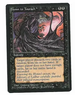 Magic the Gathering ~ 1x Hymn to Tourach (Hoover) ~ M/NM ~ FALLEN EMPIRES - Image 1