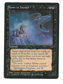 Magic the Gathering ~ 1x Hymn to Tourach (Van Camp) ~ M/NM ~ FALLEN EMPIRES - Image 1