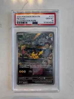 2023 POKEMON MEW EN-151 ILLUSTRATION RARE #173 PIKACHU PSA 10 - Image 1