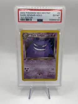 2002 POKEMON NEO DESTINY #6 DARK GENGAR-HOLO 1ST EDITION - PSA 6 - Image 1