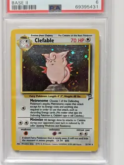Clefable | Base Set 2 | 5/130 | Pokemon TCG WOTC | Holo Rare | PSA 6 - Image 3