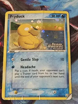 Pokemon TCG - Psyduck - Ex Team Rocket Returns Reverse Holo Stamped 70/109 - Bad - Image 1