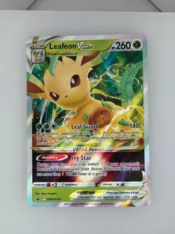 2019 Pokemon SWSH Black Star Leafeon VSTAR SWSH195 NM - Image 1