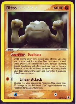 VINTAGE 2005 POKEMON DITTO (Geodude) 62/113 Ex DELTA SPECIES -REGULAR- NM (G3) - Image 1