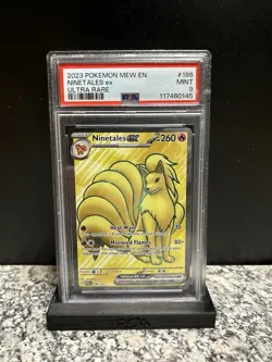 Pokemon TCG Ninetales ex 186/165 Sv: Scarlet & Violet 151 Ultra Rare Holo PSA 9 - Image 1