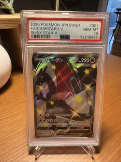 2020 POKEMON JPN SWORD & SHIELD SHINY STAR V #307 FULL ART/CHARIZARD V PSA 10 - Image 1