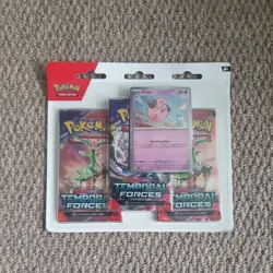 Pokemon TCG Temporal Forces 3 Pack Blister | Cleffa Promo NEW/SEALED - Image 1