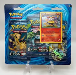 (402880) Pokemon XY Evolutions Booster Braixen 3-Pack Blister - Factory Sealed - Image 1