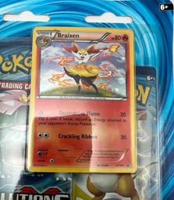 (402880) Pokemon XY Evolutions Booster Braixen 3-Pack Blister - Factory Sealed - Image 3