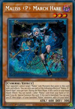 Yugioh Maliss P March Hare ALIN-EN023 Secret Rare 1st Edition - Image 5