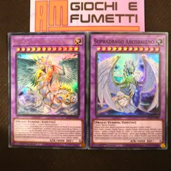 LOTTO 2 CARTE DRAGO ARCOBALENO FUSIONE in italiano YUGIOH rara MISTE yu-gi-oh! - Image 1