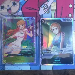 One Piece TCG Nami OP08-106 Two Legends SR + Nami ST14-006 SR Straw Hat Crew - Image 3