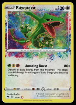 Pokemon Card - Rayquaza Vivid Voltage 138/185 Amazing Rare Holo - Image 1