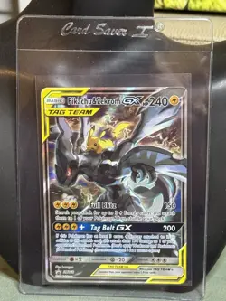 Pokeman Pikachu & Zekrom GX Black Star Promo TCG Card Full Art SM168 - Image 4