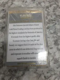 pokemon 23 karat gold plated trading card mewtwo FREE SHIPPING - Image 2