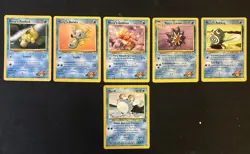 2000 Pokemon Gym Heroes Lot Of 5 Misty’s Pokemon + Bonus Marill PROMO card - Image 1