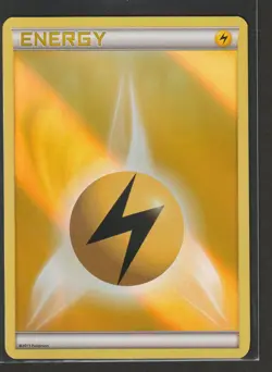 Pokemon Electric Lightning Energy Reverse Holo TCG Card 2013 Yellow LP - Image 1