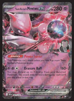 SV10: Destined Rivals Team Rocket's Mewtwo ex #081/182 Pokemon Card - Image 1