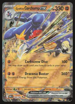 SV10: Destined Rivals Cynthia's Garchomp ex #104/182 Pokemon Card - Image 1