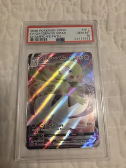 Pokemon 2020 Gardevoir VMAX FA 017/073 SWSH Champions Path Card PSA Gem MT 10 - Image 2