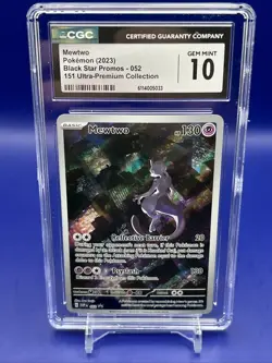 Mewtwo 052 Sv: Scarlet & Violet Promo Cards Holo CGC GM 10! - Image 1
