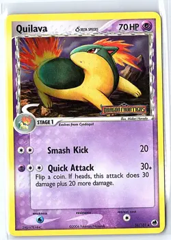 Quilava (Delta Species) 36/101 Dragon Frontiers stamped Holo Pokemon Card NM - Image 1