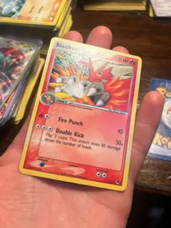 3 Card Pokemon Lot Claydol Ex Omastar Blaziken Creased Damaged -PRINT LINE ERROR - Image 3