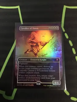 MTG Magic The Gathering Cavalier Of Dawn Foil Borderless SPG White Commander - Image 1