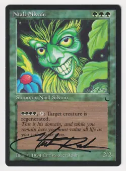 Signed Niall Silvain NM The Dark Artist Christopher Rush MTG Magic Reserved List - Image 1