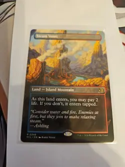 Steam Vents Borderless MTG Lorwyn Eclipsed Nm/M - Image 1