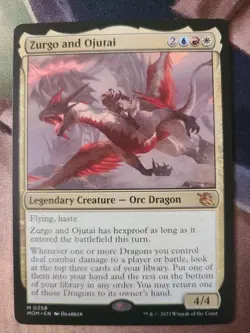 MTG EDH Custom Commander Deck: Zurgo and Ojutai - Jeskai Dragons - Image 1