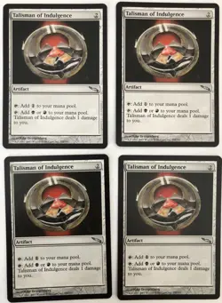 Talisman of Indulgence X4 LP Mirrodin MTG Magic the Gathering Wizards EDH - Image 1