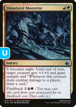 MTG Unnatural Moonrise Midnight Hunt Uncommon Sorcery NM - Image 1