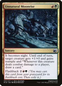 MTG Unnatural Moonrise Midnight Hunt Uncommon Sorcery NM - Image 2
