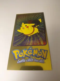 VINTAGE!! Flying Pikachu Foil Tin Topper Pokemon Topps TV Animation Series 2. - Image 1