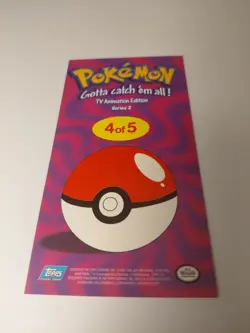 VINTAGE!! Flying Pikachu Foil Tin Topper Pokemon Topps TV Animation Series 2. - Image 2