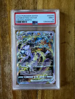 POKEMON TCG - CROWN ZENITH GALARIAN GALLERY - MEWTWO VSTAR GG44/GG70 - PSA 9 - Image 1