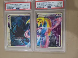 Pokemon HG&SS Darkrai & Cressalia Triumphant-Legend Holo #100 and #99 EX MT 6 - Image 3