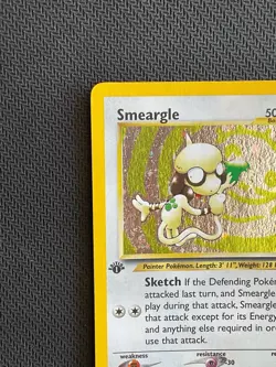 Smeargle LP 1st Edition Holo Swirl 11 Neo Discovery Fart Holo Rare Pokemon TCG - Image 3