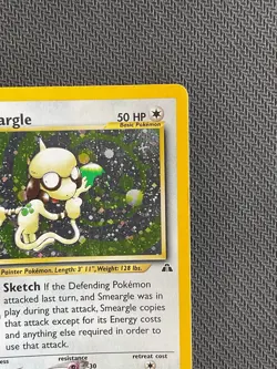 Smeargle LP 1st Edition Holo Swirl 11 Neo Discovery Fart Holo Rare Pokemon TCG - Image 4