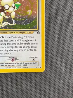 Smeargle LP 1st Edition Holo Swirl 11 Neo Discovery Fart Holo Rare Pokemon TCG - Image 5