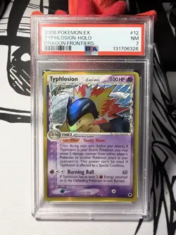 2006 Pokemon TCG EX Dragon Frontier Typhlosion Delta Holo Rare 12/101 PSA 7 - Image 1