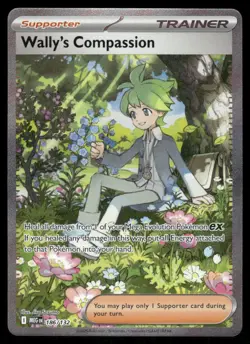Pokemon Cards Wally's Compassion 186/132 Mega Evolution NM *1 - Image 1