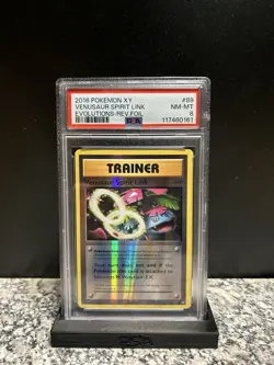 Pokemon TCG Venusaur Spirit Link 89/108 Evolutions Reverse Holo PSA 8 - Image 1