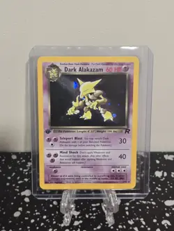 2000 Pokemon TCG Dark Alakazam (First Edition Holo), Team Rocket 1/82 - MP/LP - Image 1