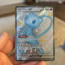 Pokemon TCG Mew EX 216/091 Paldean Fates Full Art Shiny Ultra Rare - Image 1