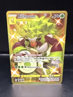 Pokemon Rillaboom 197/189 Swsh03: Darkness Ablaze Full Art Holo Secret Rare - Image 2