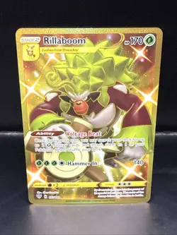 Pokemon Rillaboom 197/189 Swsh03: Darkness Ablaze Full Art Holo Secret Rare - Image 3