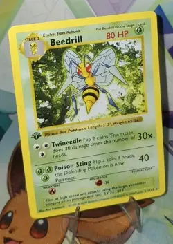 Pokemon TCG 1st Edition Shadowless Beedrill 17/102 NM/Better - Image 5